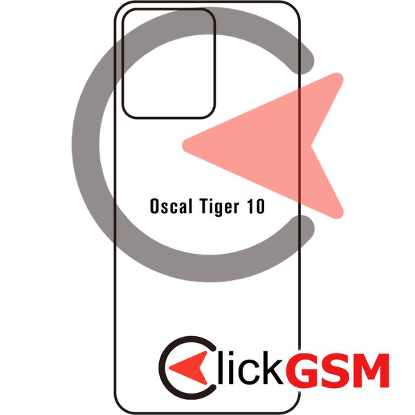 Folie Blackview Oscal Tiger 10 Back Stickers