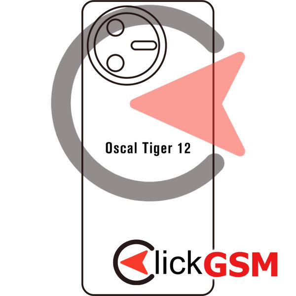 Folie Blackview Oscal Tiger 12 Back Stickers 1