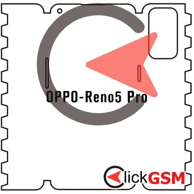 Folie Protectie Completa Spate UV Silicon Oppo Reno5 Pro 5G
