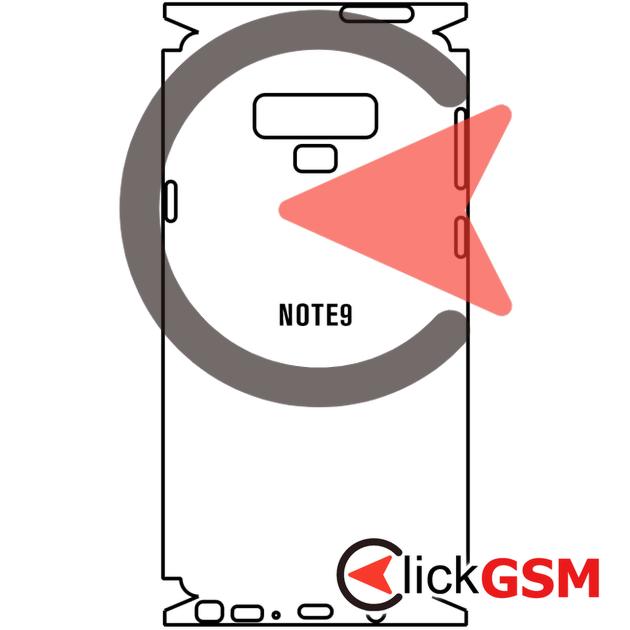 Folie Protectie Completa Spate Skin Carbon Samsung Galaxy Note9