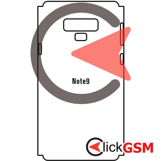 Folie Protectie Completa Spate Skin Carbon Samsung Galaxy Note9