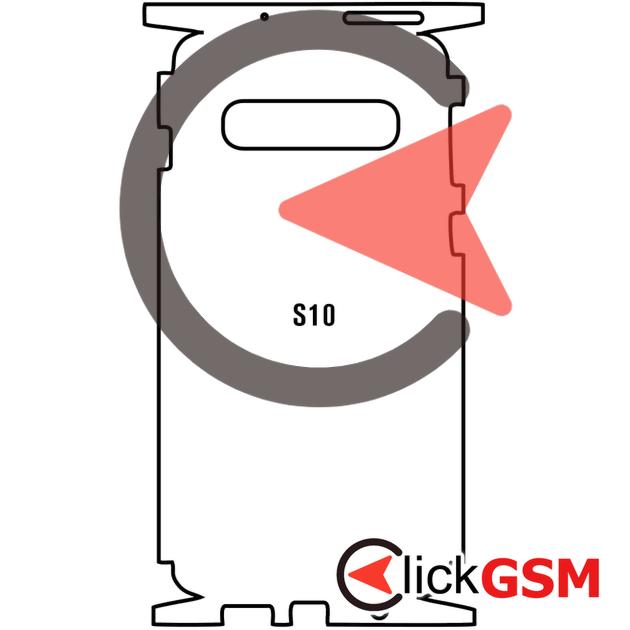 Folie Protectie Completa Spate Skin Transparency Samsung Galaxy S10