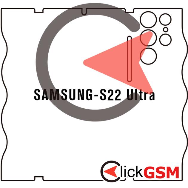 Folie Protectie Completa Spate Skin Glitter Samsung Galaxy S22 Ultra 1do4