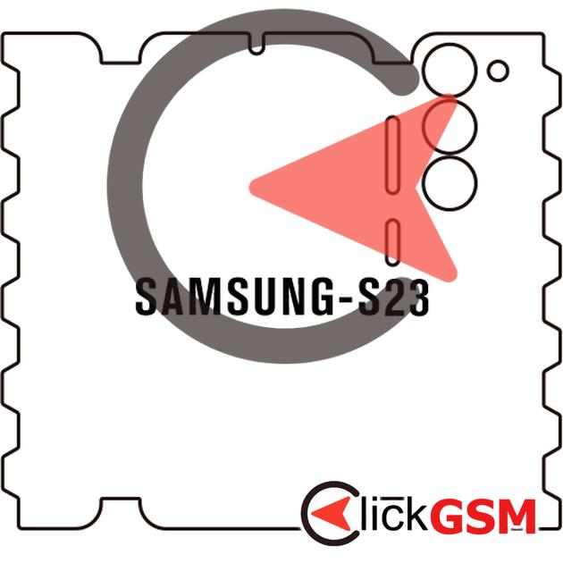 Folie Protectie Completa Spate Skin Carbon Samsung Galaxy S23