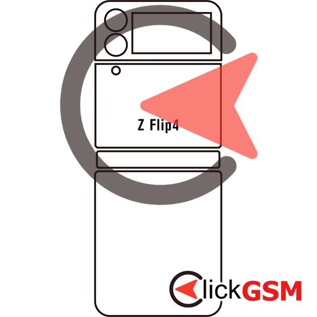 Folie Protectie Spate Skin Carbon Samsung Galaxy Z Flip4 33bk