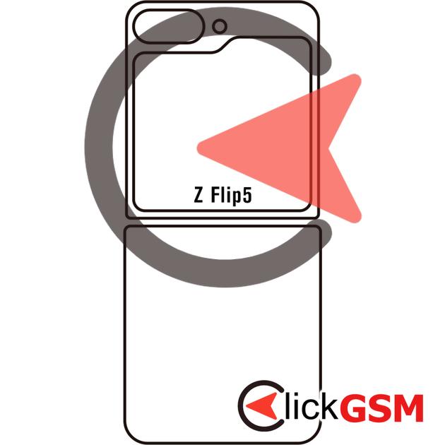 Folie Protectie Spate Skin Carbon Samsung Galaxy Z Flip5 33d8