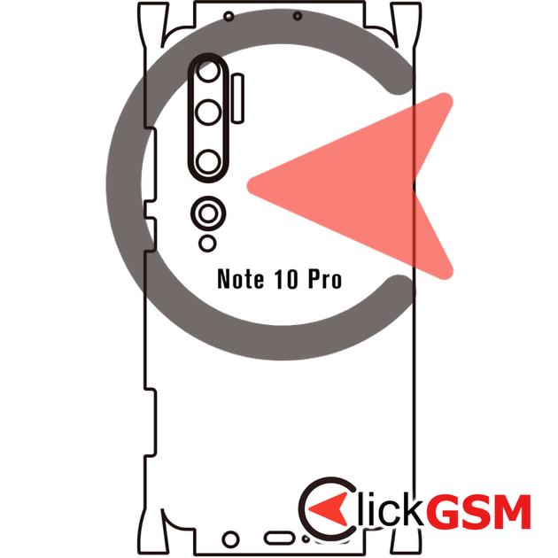 Folie Protectie Completa Spate Skin Carbon Xiaomi Mi Note 10 Pro