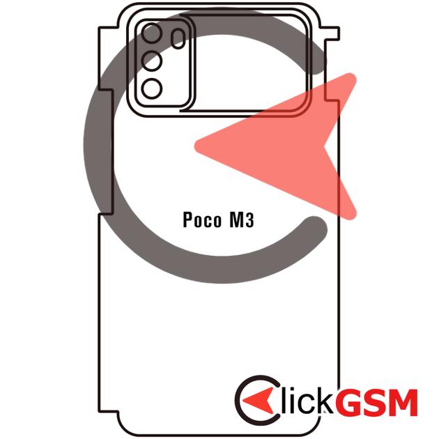 Folie Protectie Completa Spate UV Silicon Xiaomi POCO M3