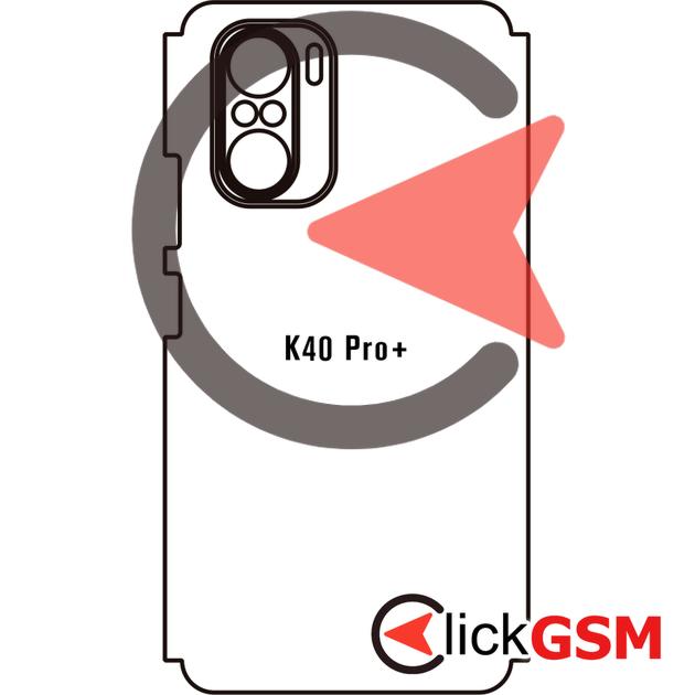 Folie Protectie Completa Spate Skin Carbon Xiaomi Redmi K40 Pro+