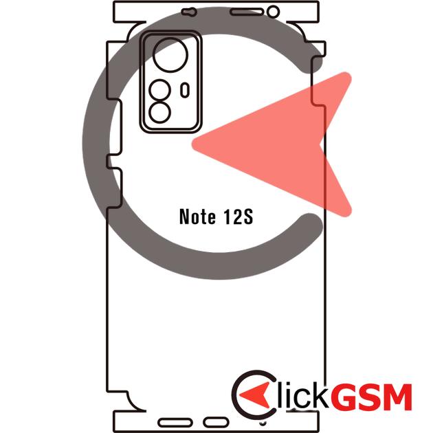 Folie Protectie Completa Spate UV Silicon Xiaomi Redmi Note 12S