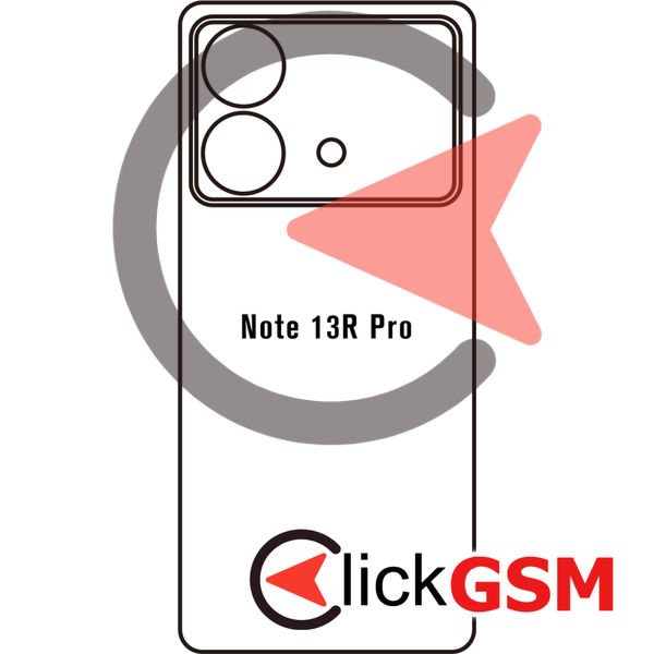 Folie Xiaomi Redmi Note 13r Pro Back Stickers 1