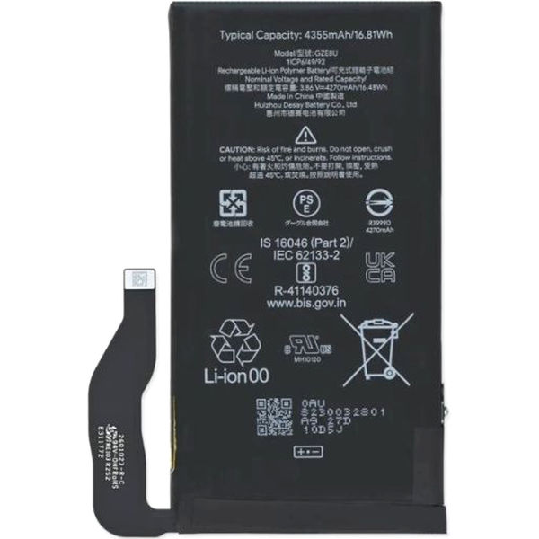 Google Pixel 7 · Google Pixel 7 GVU6C GQML3 - Baterie GZE8U 4355mAh - G949-00338-01 Genuine Service Pack