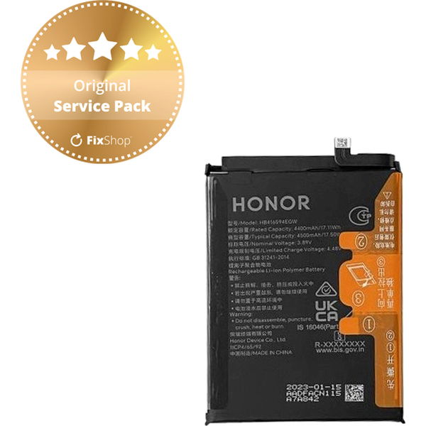 Honor X8a, Honor 90 Lite - Baterie HB416594EGW 4500mAh - 2402AADF Genuine Service Pack