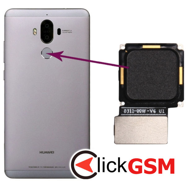 Piesa Piesa Buton Amprenta Black Huawei Mate 9 2a4g