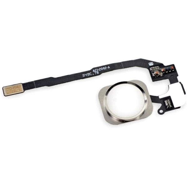 Buton HOME COMPATIBIL Cu IPhone 5s / SE Cu Banda - Alb / Argintiu