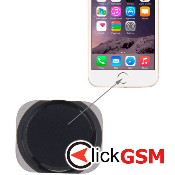 Piesa Buton Home Black Apple Iphone 6 4ffp