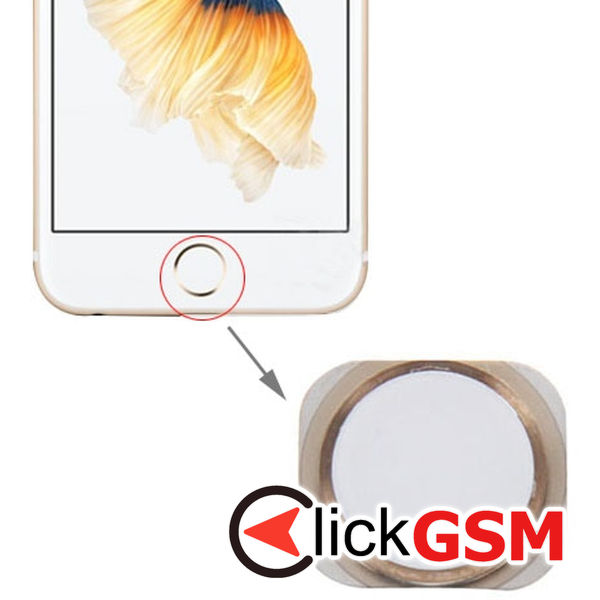 Piesa Piesa Buton Home Gold Apple Iphone 6s 4flx