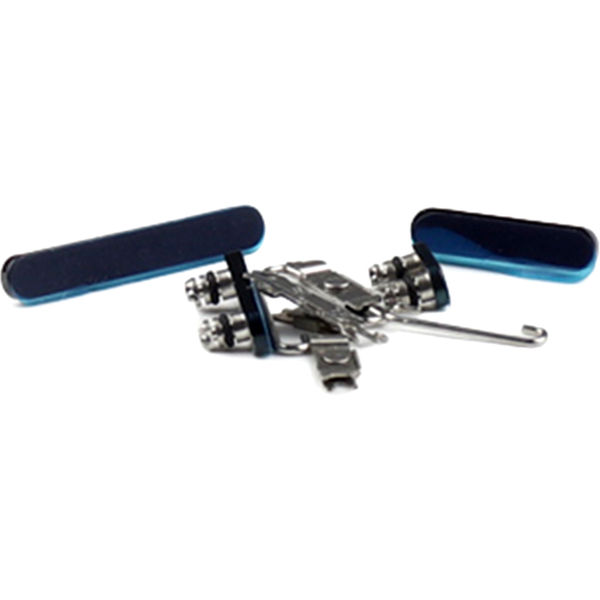 Apple iPhone 15 Pro Max · Housing Button Set (Power, Volume, Switch) For iPhone 15 Pro/ 15 Pro Max Blue Titanium OEM-Equivalent