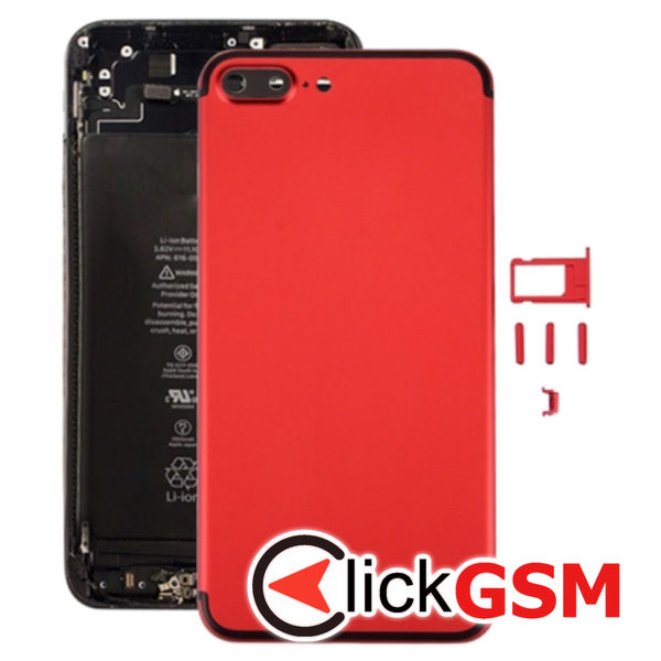 Piesa Buton Lateral Cu Buton Pornire Si Butoane Volum For Iphone 7 Plus Red Black Apple Iphone 7 Plus 4n1o