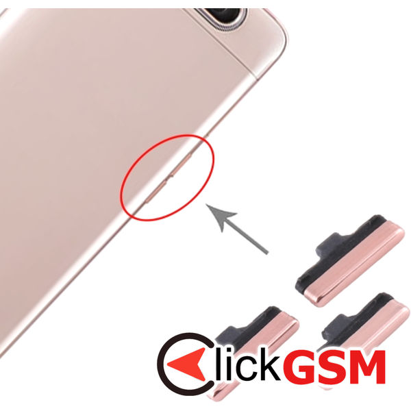 Piesa Buton Lateral Cu Buton Pornire Si Butoane Volum Gold Samsung Galaxy A80 4cz7