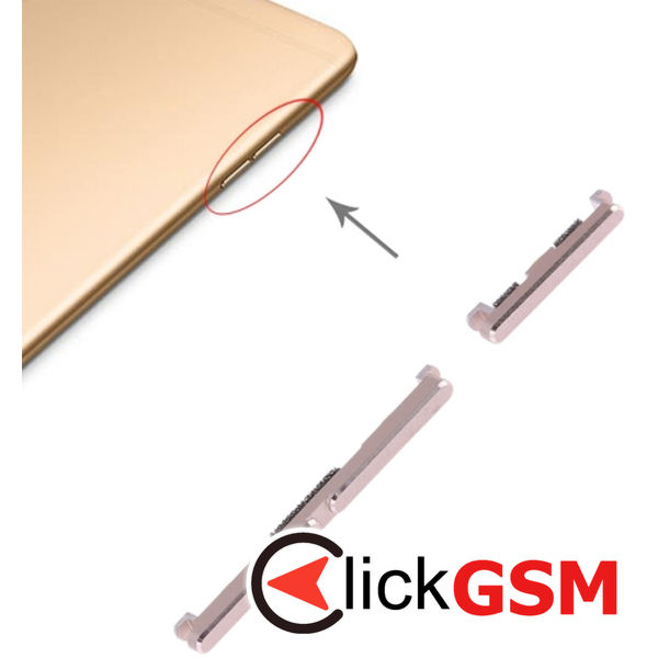 Piesa Piesa Buton Lateral Gold Oppo R9s 1wv6