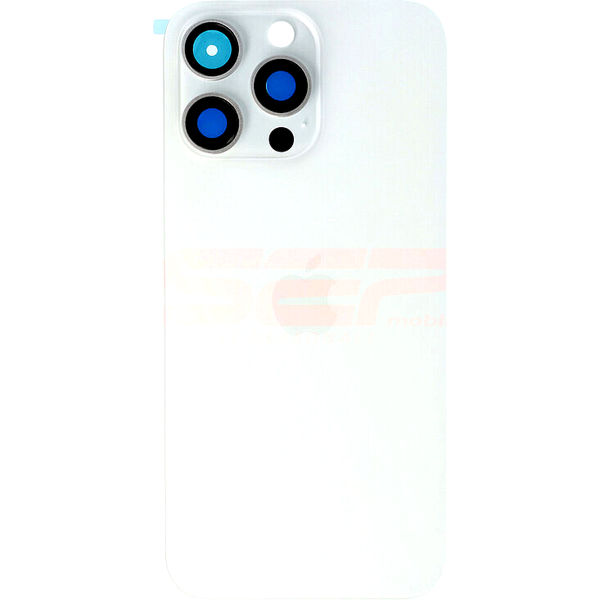 Apple iPhone 15 Pro Max · Capac baterie iPhone 15 Pro Max WHITE (cu geam camere si cleme)