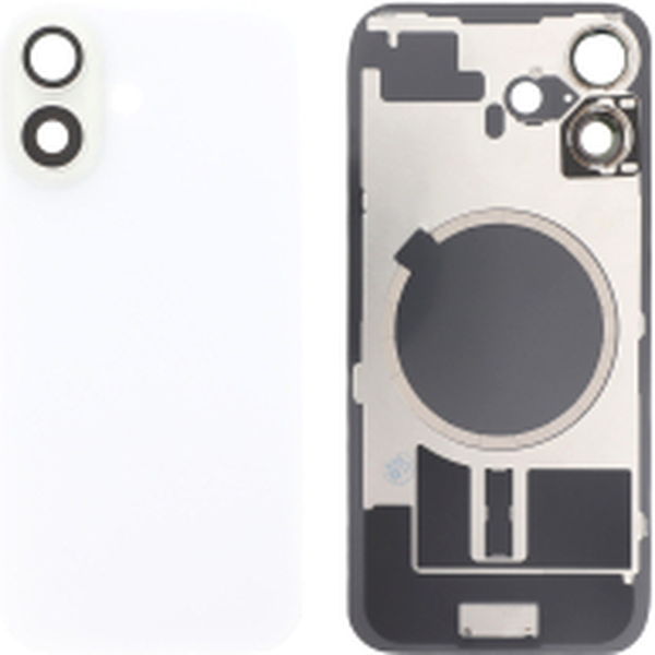Apple iPhone 16 · Capac spate iPhone 16 Alb cu MagSafe fara logo