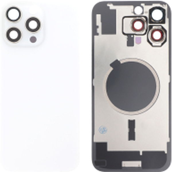 Apple iPhone 16 Pro Max · Capac spate White Titanium cu MagSafe fara logo iPhone 16 Pro Max