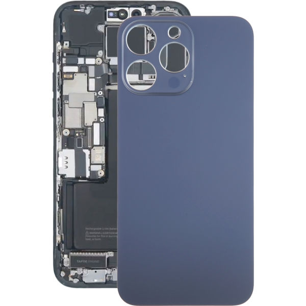 Apple iPhone 15 Pro Max · For iPhone 15 Pro Max Glass Battery Back Cover(Blue)