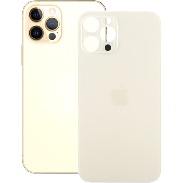 Apple iPhone 12 Pro Max · Easy Replacement Big Camera Hole Battery Back Cover for iPhone 12 Pro Max(Gold)