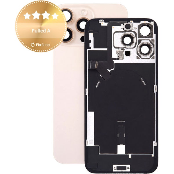 Apple iPhone 16 Pro Max · Sticla carcasa spate pentru iPhone 16 Pro Max, Desert Titanium, Pulled A