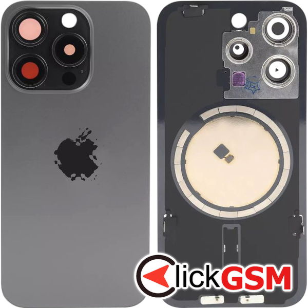 Piesa Piesa Capac Spate Black Apple Iphone 15 Pro 3k2