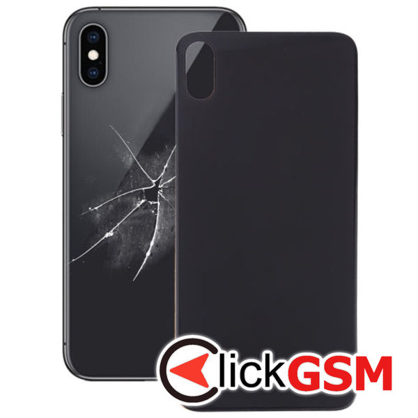 Piesa Capac Spate Cu Adeziv Black) Apple Iphone X 4fyg