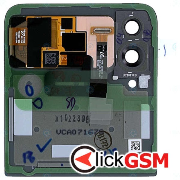 Piesa Capac Spate Cu Display Si Geam Camera Galben Samsung Galaxy Z Flip4 1nc2