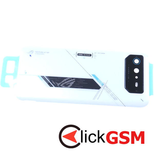 Piesa Capac Spate Cu Geam Camera Alb Asus Rog Phone 6 Hjg