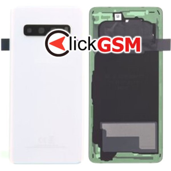 Piesa Capac Spate Cu Geam Camera Alb Samsung Galaxy S10 V8s