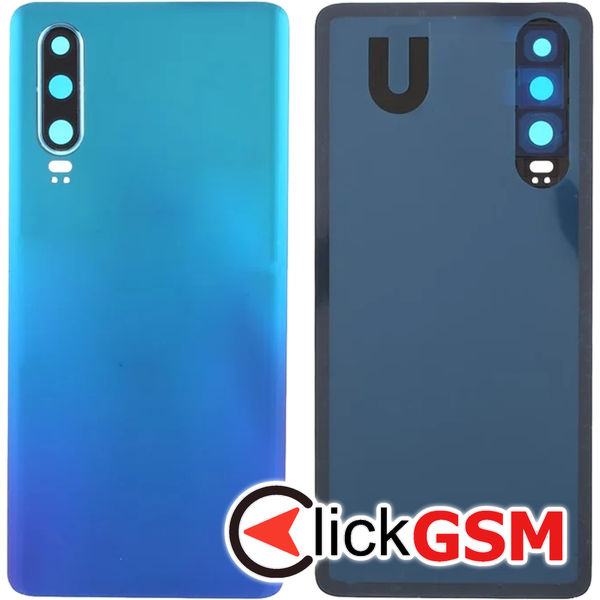 Piesa Capac Spate Cu Geam Camera Albastru Huawei P30 4qew