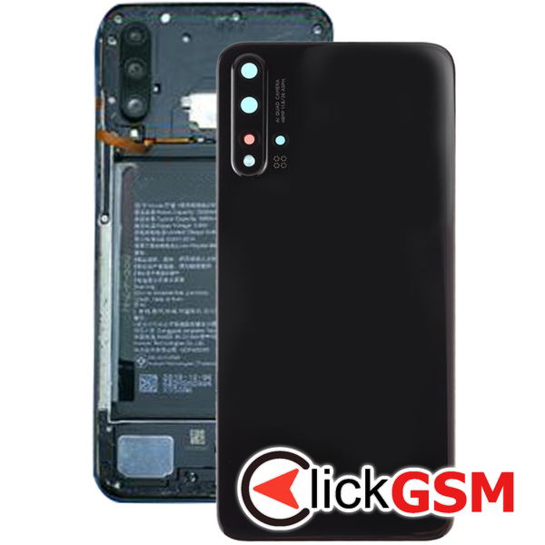 Piesa Capac Spate Cu Geam Camera Black Huawei Nova 5 49ek