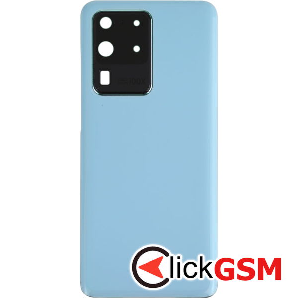 Piesa Capac Spate Cu Geam Camera Blue Samsung Galaxy S20 Ultra 5g 4aii