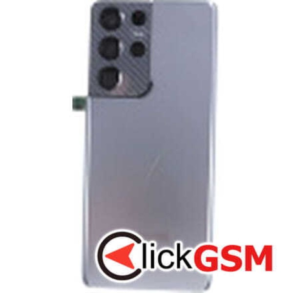 Piesa Capac Spate Cu Geam Camera Gri Mat Samsung Galaxy S21 Ultra 5g 1deh