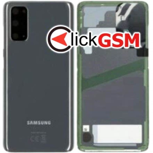 Piesa Capac Spate Cu Geam Camera Gri Samsung Galaxy S20 1jle