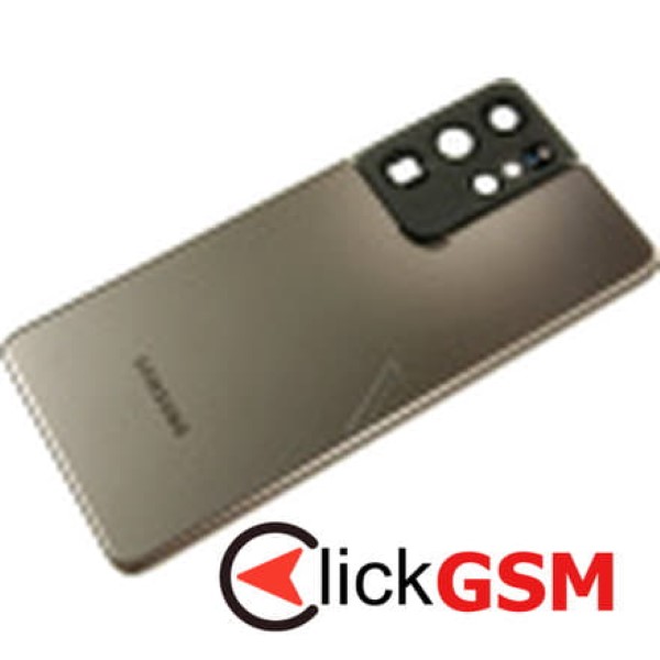 Piesa Capac Spate Cu Geam Camera Maro Samsung Galaxy S21 Ultra 5g Inv