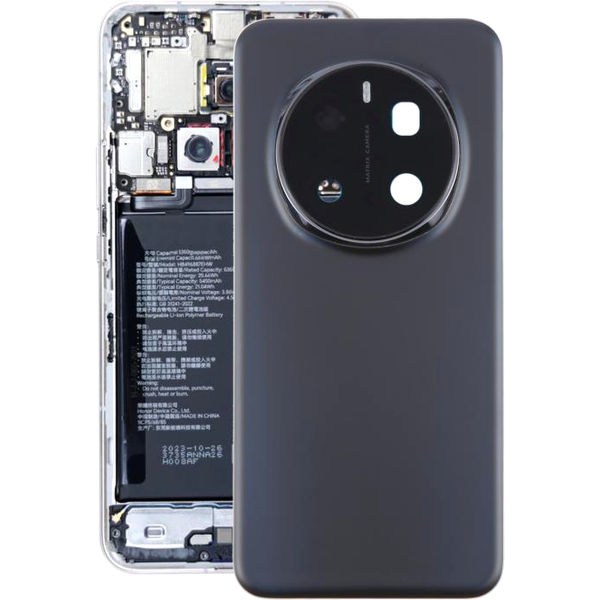 For Honor Magic7 Pro Battery Back Cover with Camera Lens Frame(Black)