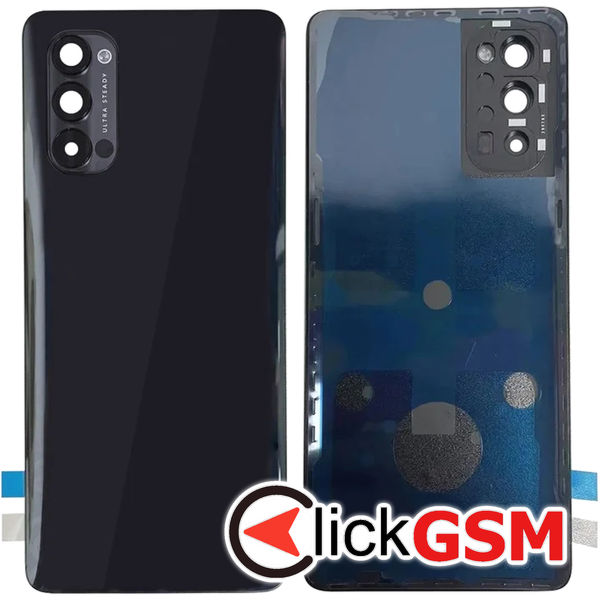 Piesa Piesa Capac Spate Cu Geam Camera Negru Oppo Reno4 Pro 5g 4ugn