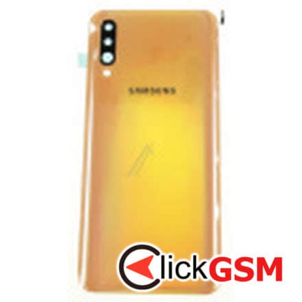 Capac Spate cu Geam Camera Orange Samsung Galaxy A50 744