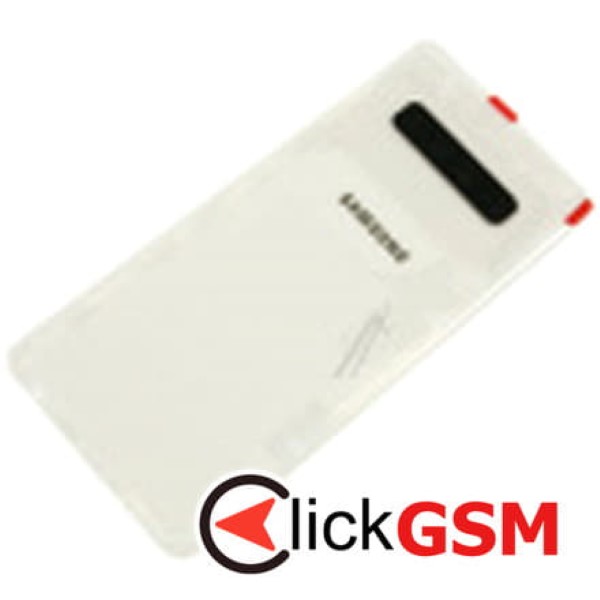 Capac Spate cu Geam Camera Alb Samsung Galaxy S10+ 675