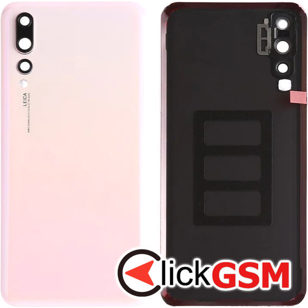 Piesa Capac Spate Cu Geam Camera Pink Huawei P20 Pro 3gd2