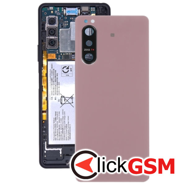 Piesa Capac Spate Cu Geam Camera Pink Sony Xperia 5 Ii 2ugr