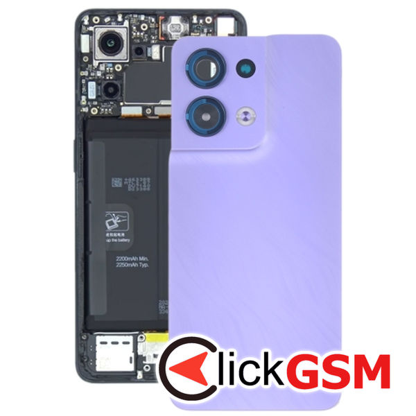 Piesa Capac Spate Cu Geam Camera Purple Oppo Reno8 2zup