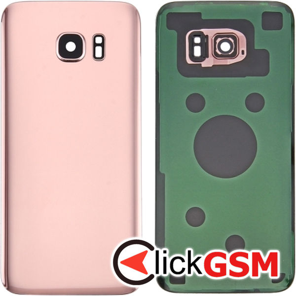 Piesa Piesa Capac Spate Cu Geam Camera Rose Gold Samsung Galaxy S7 4ax2